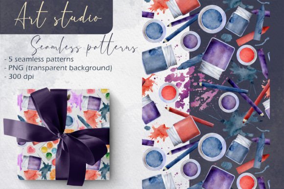 Art Studio Seamless Patterns: A Comprehensive Review of the Watercolor Collection