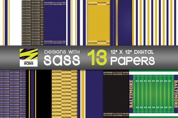 Baltimore Football Paper Patterns