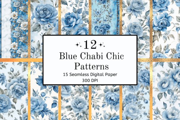 Blue Shabby Chic Patterns: A Practical Guide to Digital Downloads for Designers