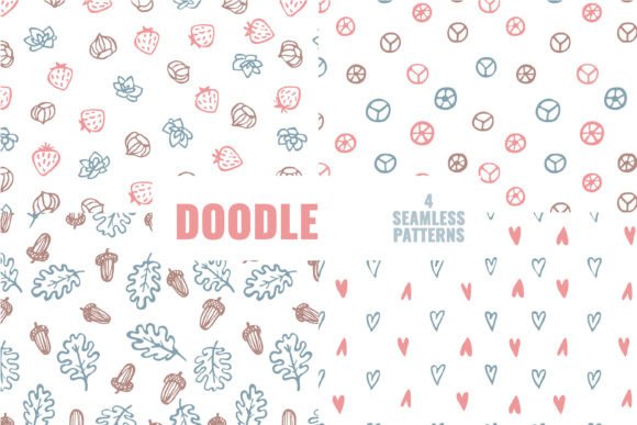 Doodle Cute Hand Drawn Patterns: A Versatile Design Resource for Creative Projects
