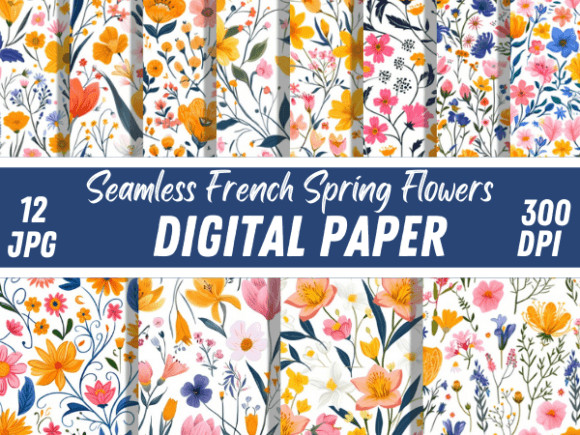 French Spring Garden Blossoms Patterns: Elevating Your Creative Projects with Timeless Elegance