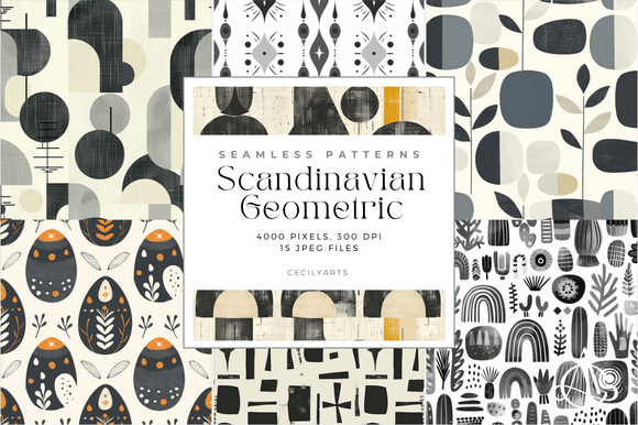 Gray Scandi Geometric Seamless Patterns: A Comprehensive Guide for Modern Crafters