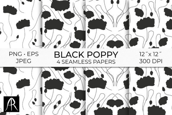 Monochrome Poppy Flowers Patterns: A Comprehensive Guide to Versatile Design Assets
