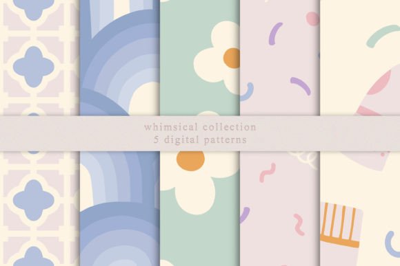 Pastel Nursery Seamless Digital Patterns for Creative Projects
