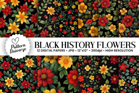 Red Green Yellow Floral Patterns: Celebrating Heritage Through Vibrant Digital Design