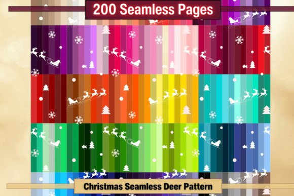 Seamless Christmas Deer Patterns for Creative Projects