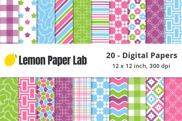 Spring Geometric Background Patterns for Creative Projects