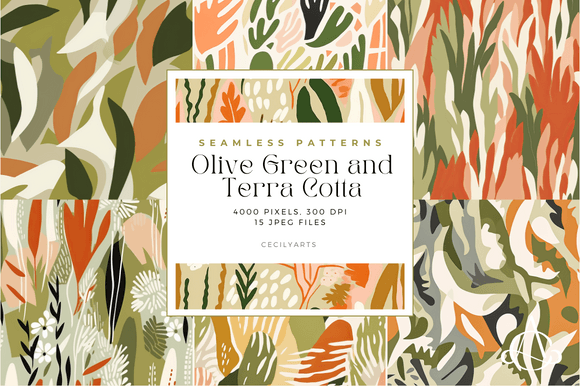 Unlock Creativity with Olive Green and Terra Cotta Patterns in Your Next Crafting Project