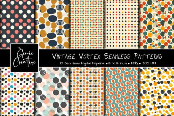 Vintage Vortex Seamless Patterns Set: A Creative Resource for Modern Makers