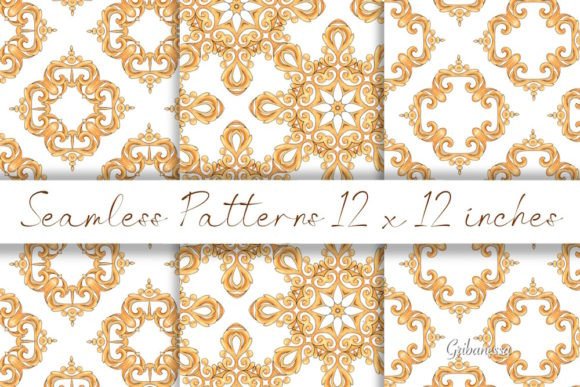 Yellow and White Ornamental Patterns
